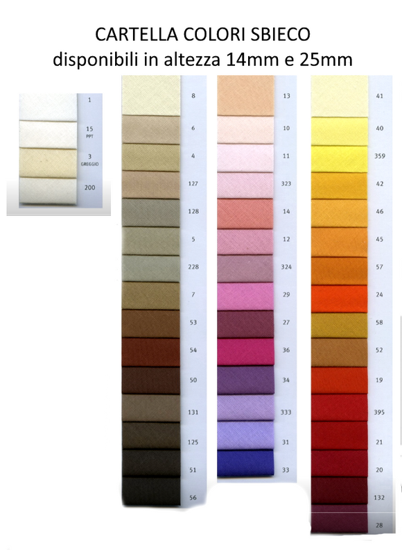 NASTRO SBIECO IN COTONE  MM25