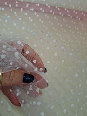 TULLE FLOCCATO POIS CM 150
