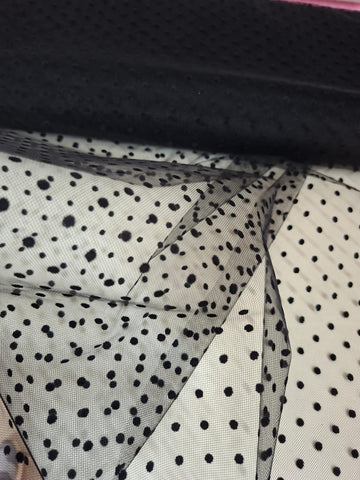 TULLE FLOCCATO POIS CM 150
