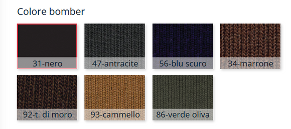 BORDI MAGLIA E POLSI LANA BOMBER