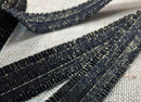 ELASTICO INCRESPATO NERO E LUREX CM4-2